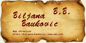 Biljana Bauković vizit kartica